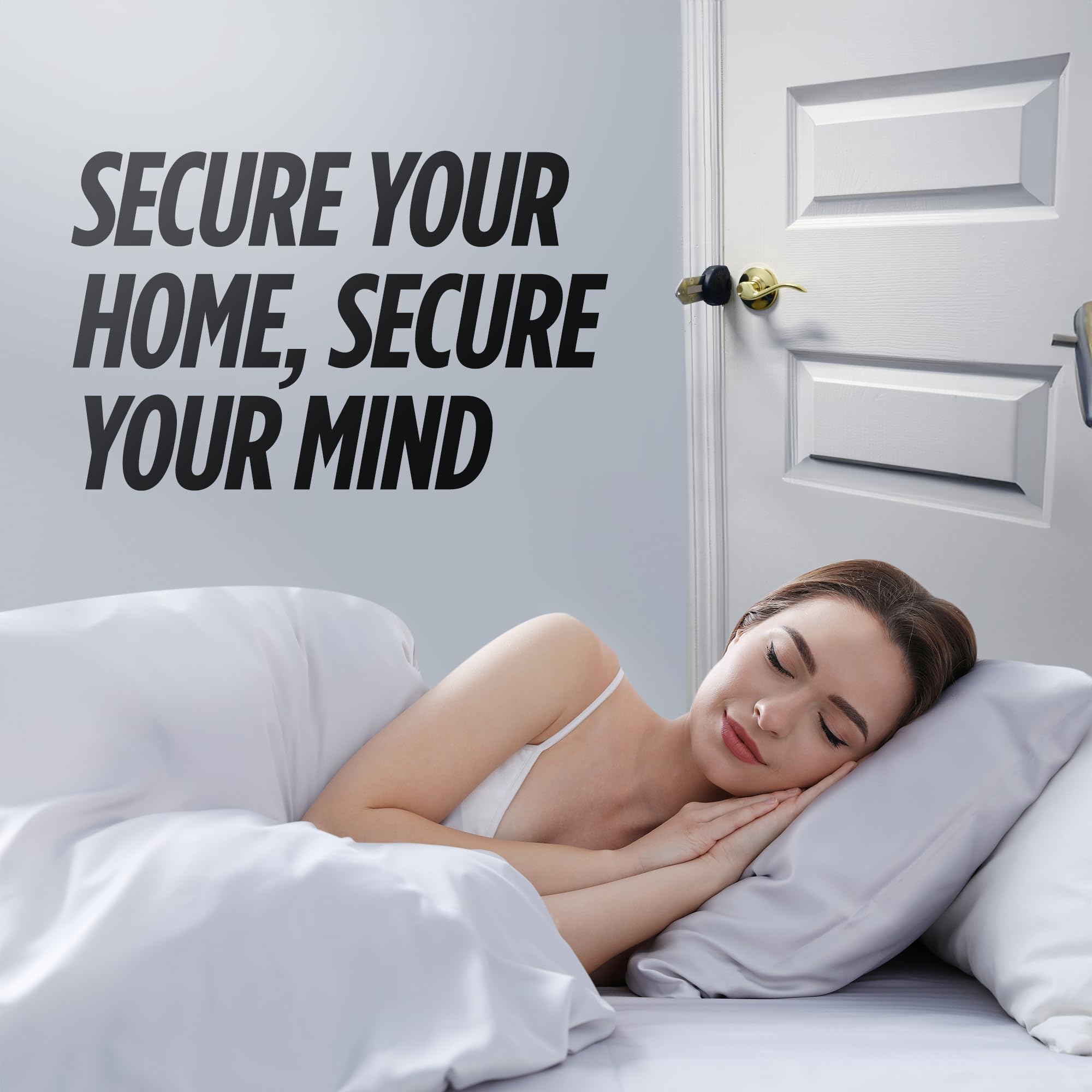 Blocklock versatile for home and travel door protection.