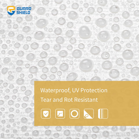 GUARD SHIELD aluminum grommets enable quick secure anchoring.