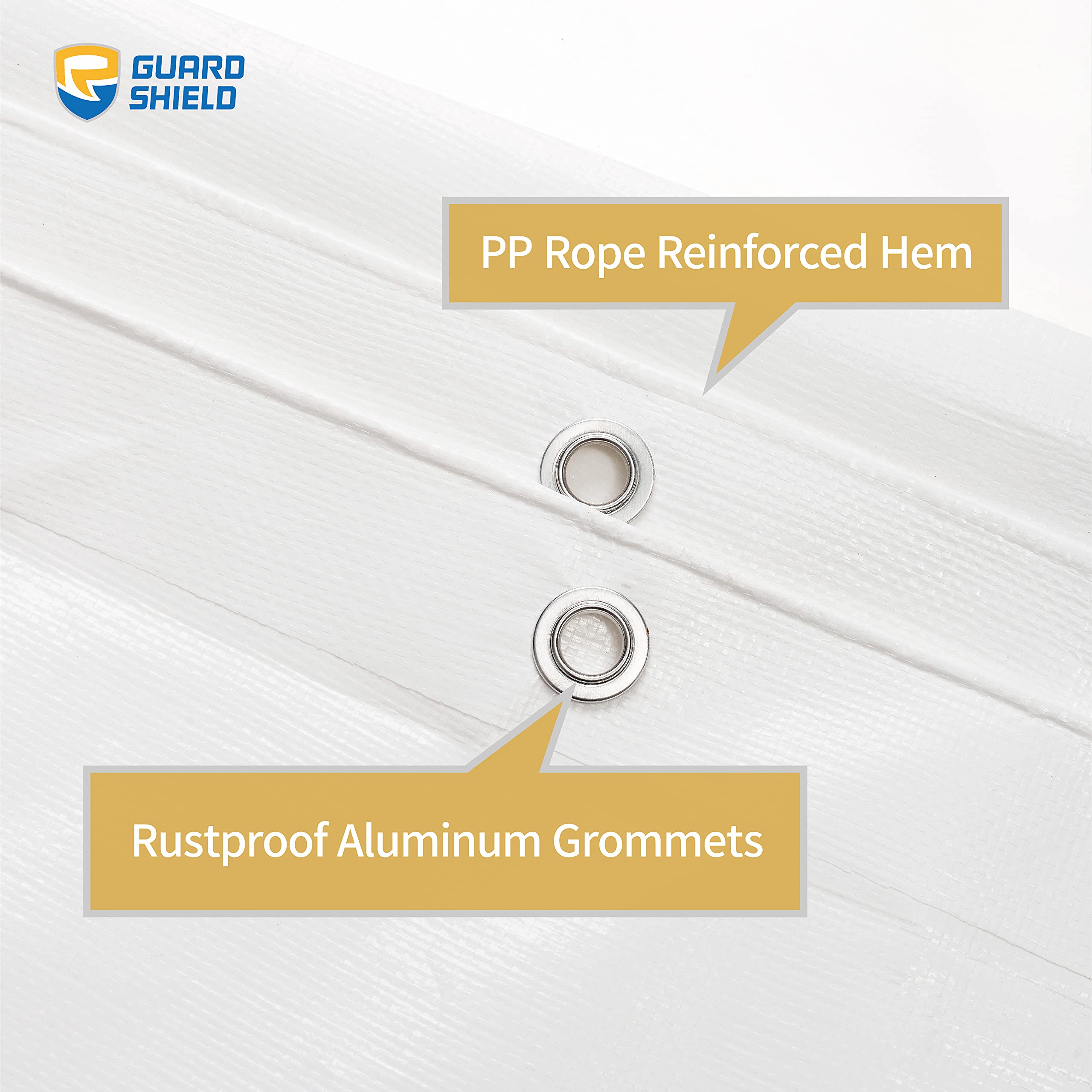 GUARD SHIELD heat-sealed seams resist water and tearing.