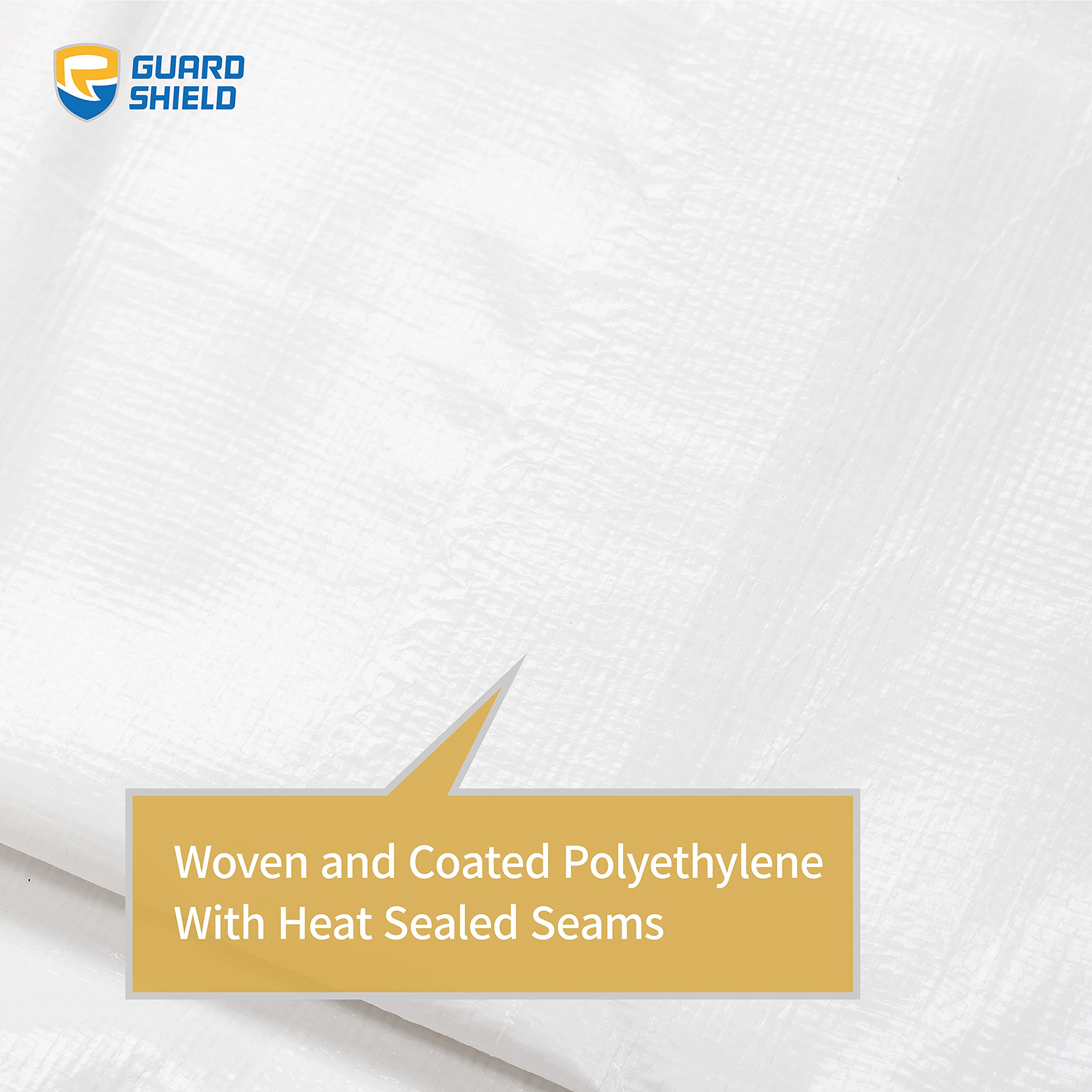 GUARD SHIELD portable washable tarp for easy storage and reuse.