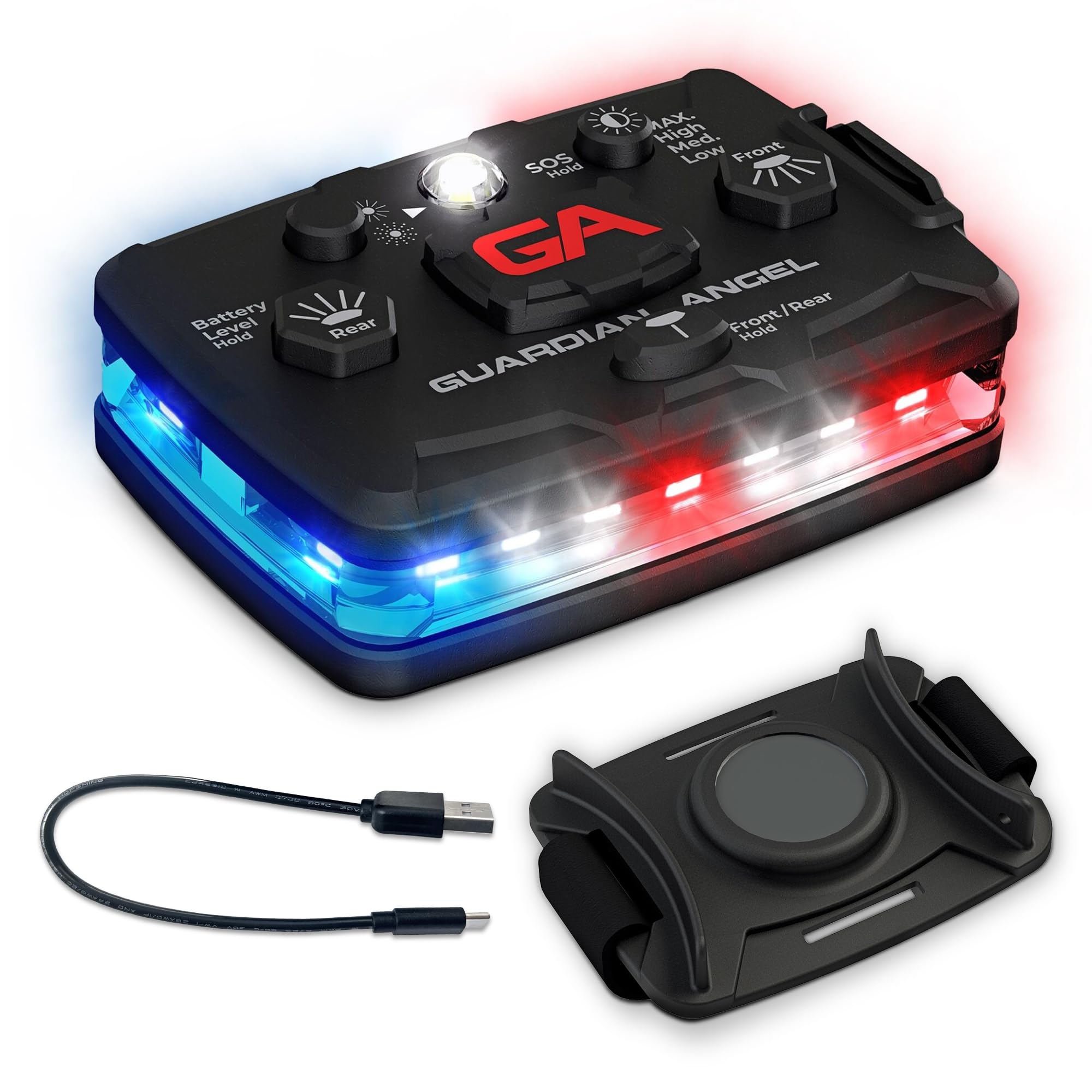 Guardian Angel Elite front lights offer high visibility for patrols