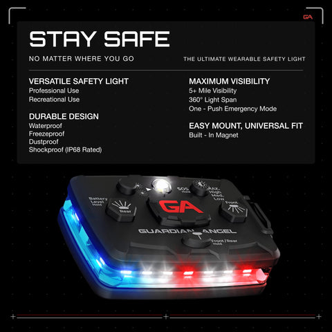 Guardian Angel Elite rear lights increase rear visibility for roadside safety