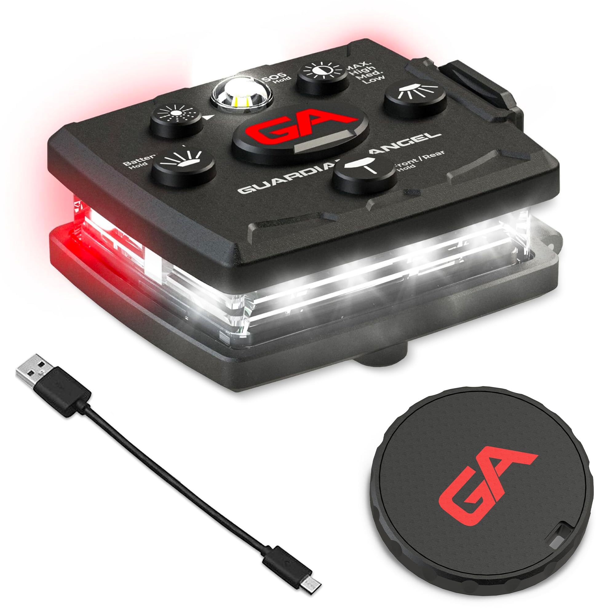 Guardian Angel Micro Series front white LED for visibility during walks