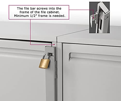 Guardianite keyed padlock included to secure the locking bar.