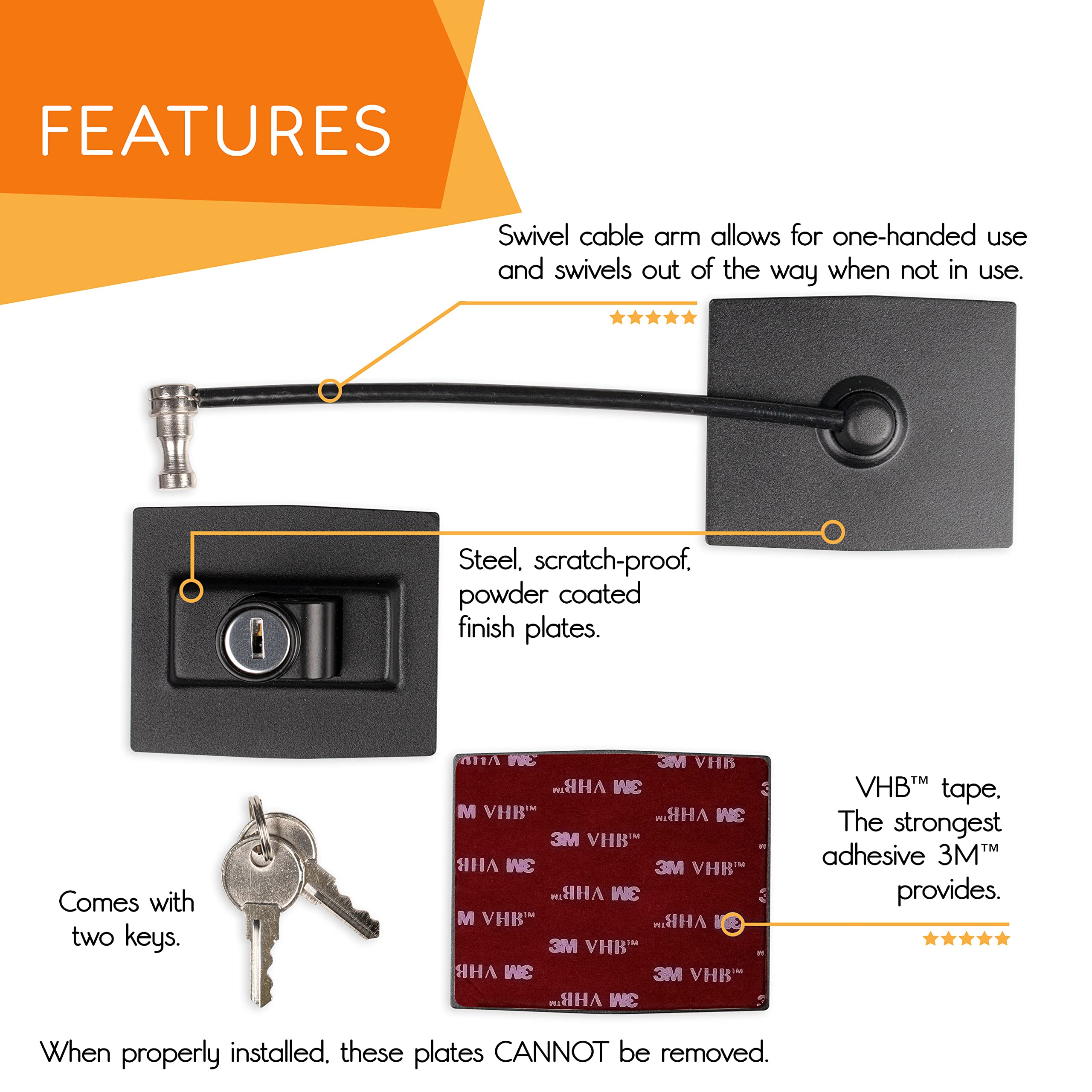 Guardianite refrigerator lock one-handed operation opens with a simple key turn.