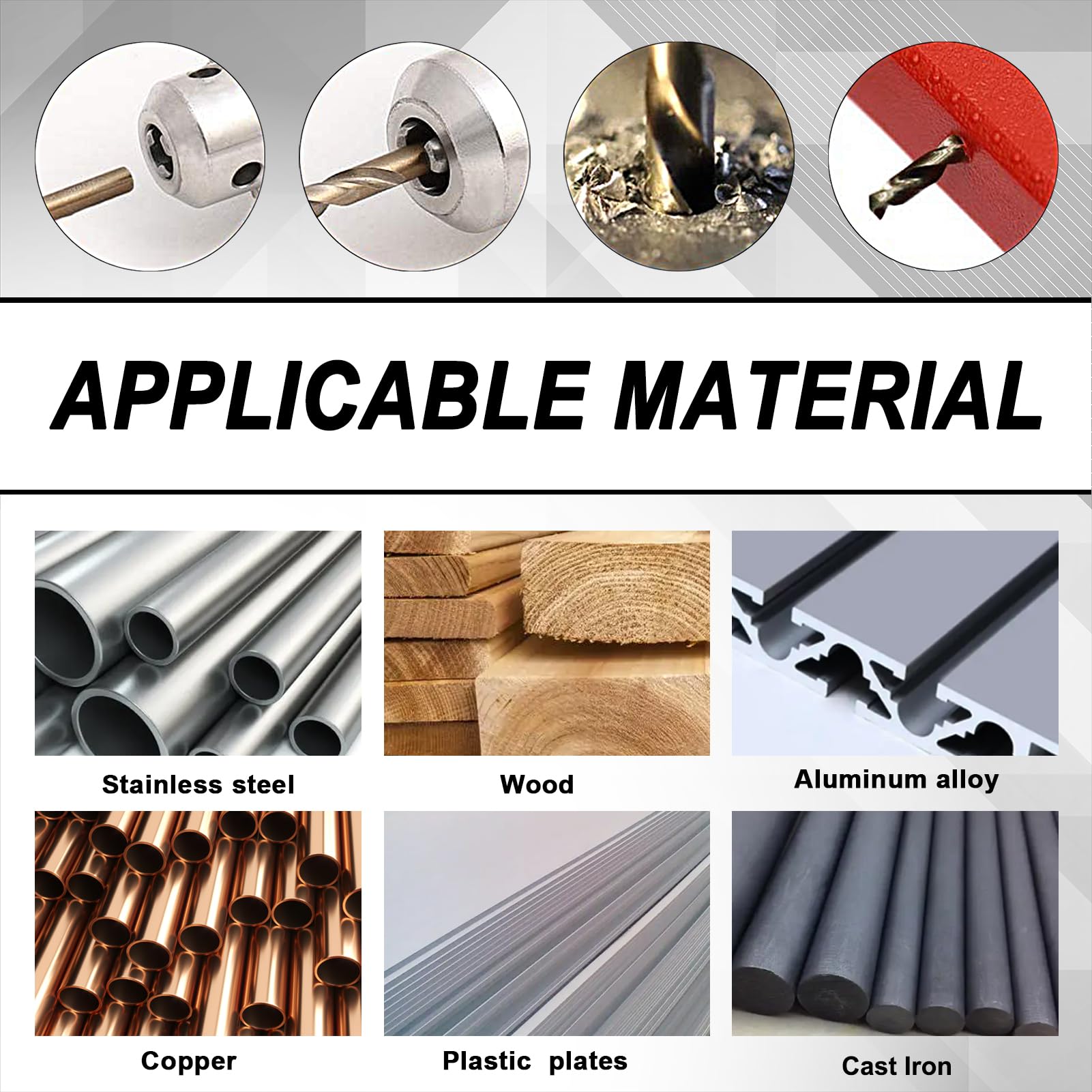 GuardPro 135-degree split point bits provide self-centering starts for clean holes