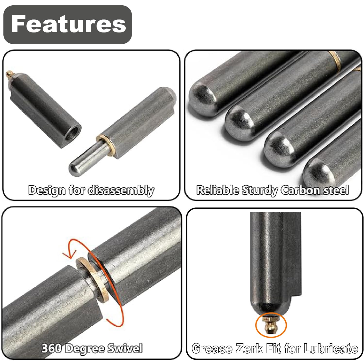 Gudwells brass bushing provides smoother, quieter swing and durability.