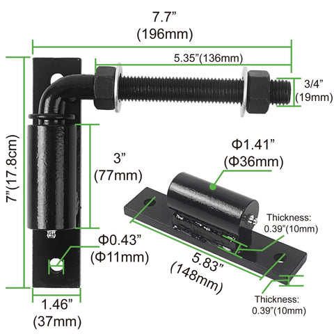 Gudwells gate hinge with ball-bearing interior enables smooth operation for frequent gate use