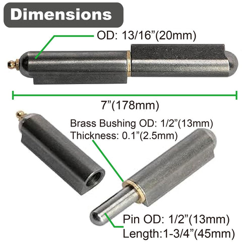 Gudwells grease zerk fitting enables easy lubrication for long life.
