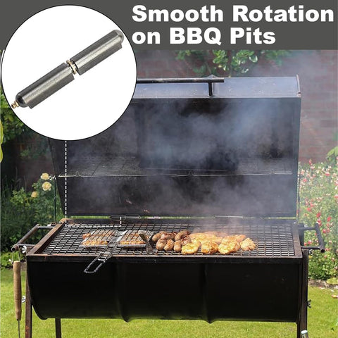 Versatile hinge suitable for gates, doors, BBQ pits, and containers.