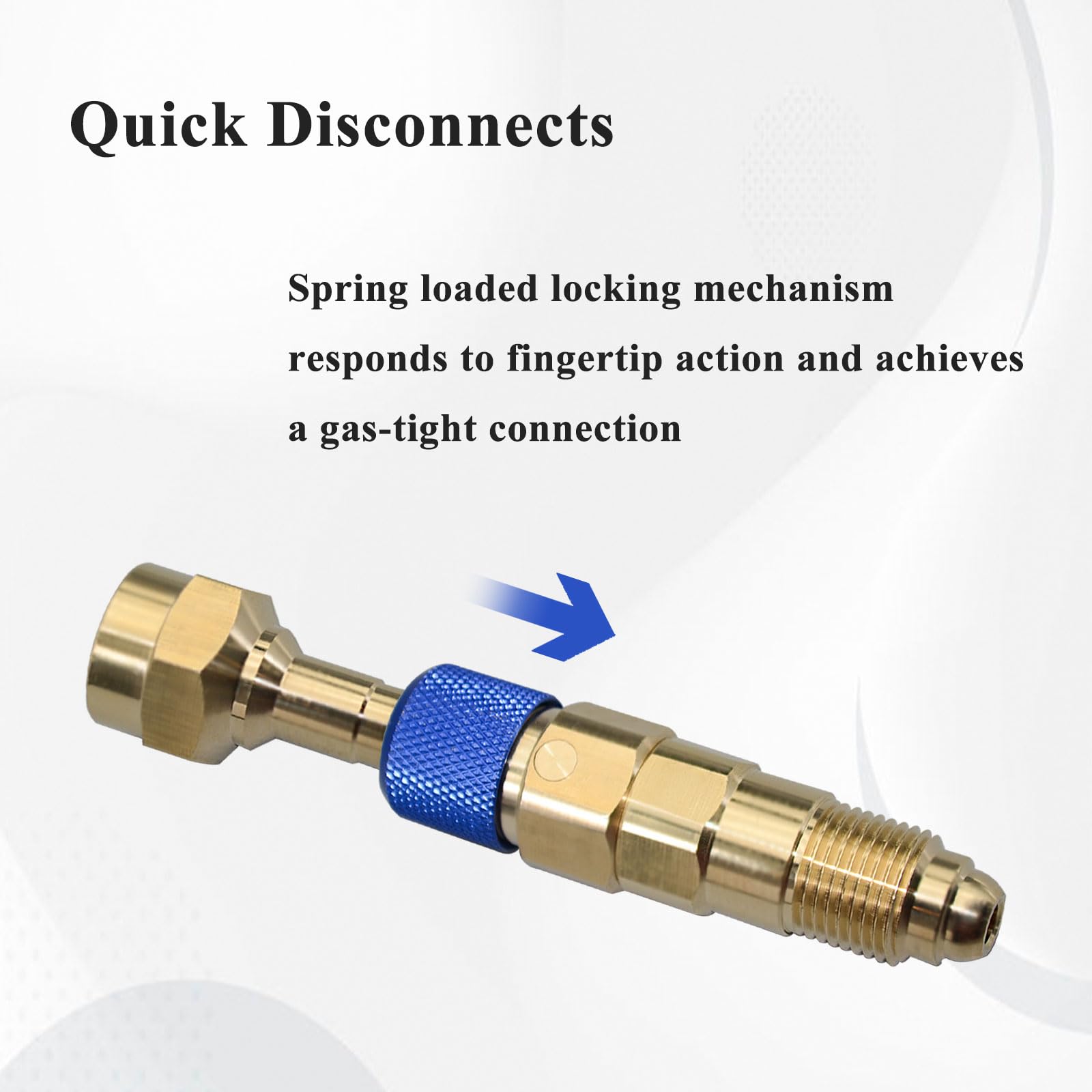 Quick connect/disconnect action improves hose setup