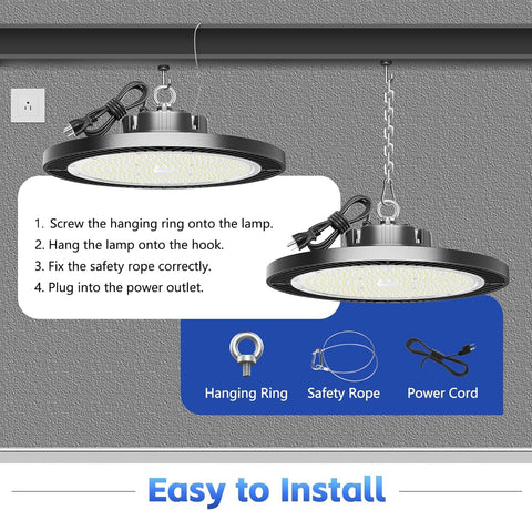Gugsey LED high bay light with 12-month warranty and responsive support.