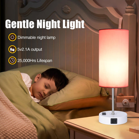 Gugsey table lamp with 3-way dimming for customized mood lighting.