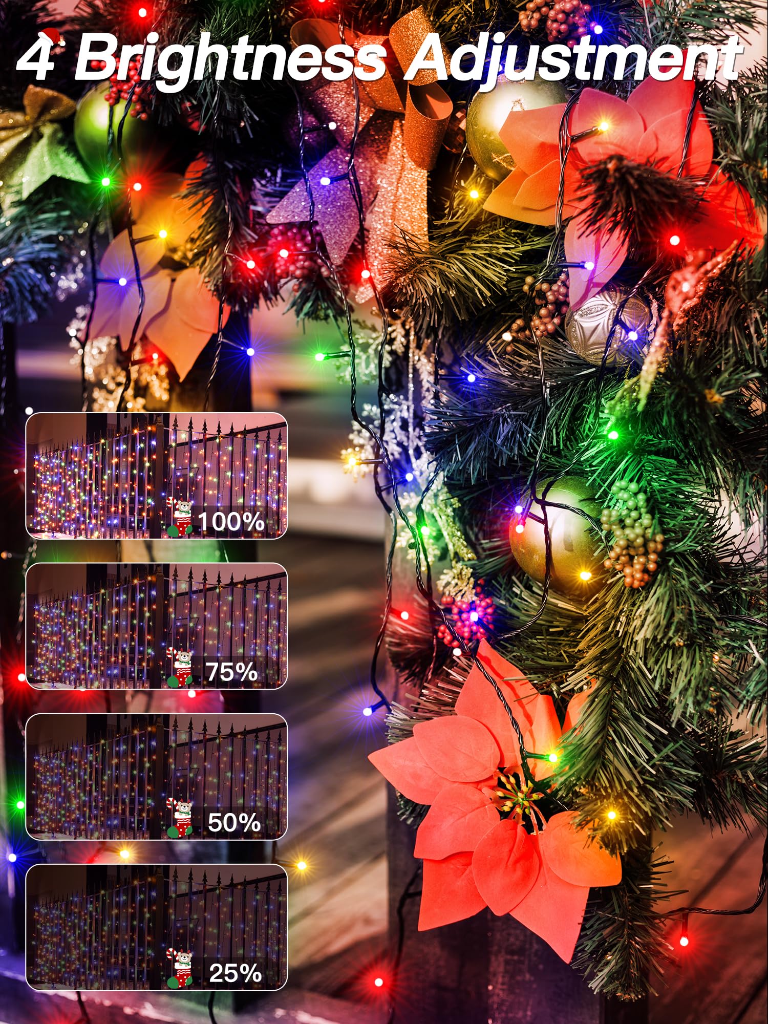 Guhope IP44 waterproof lights withstand weather for year-round use.
