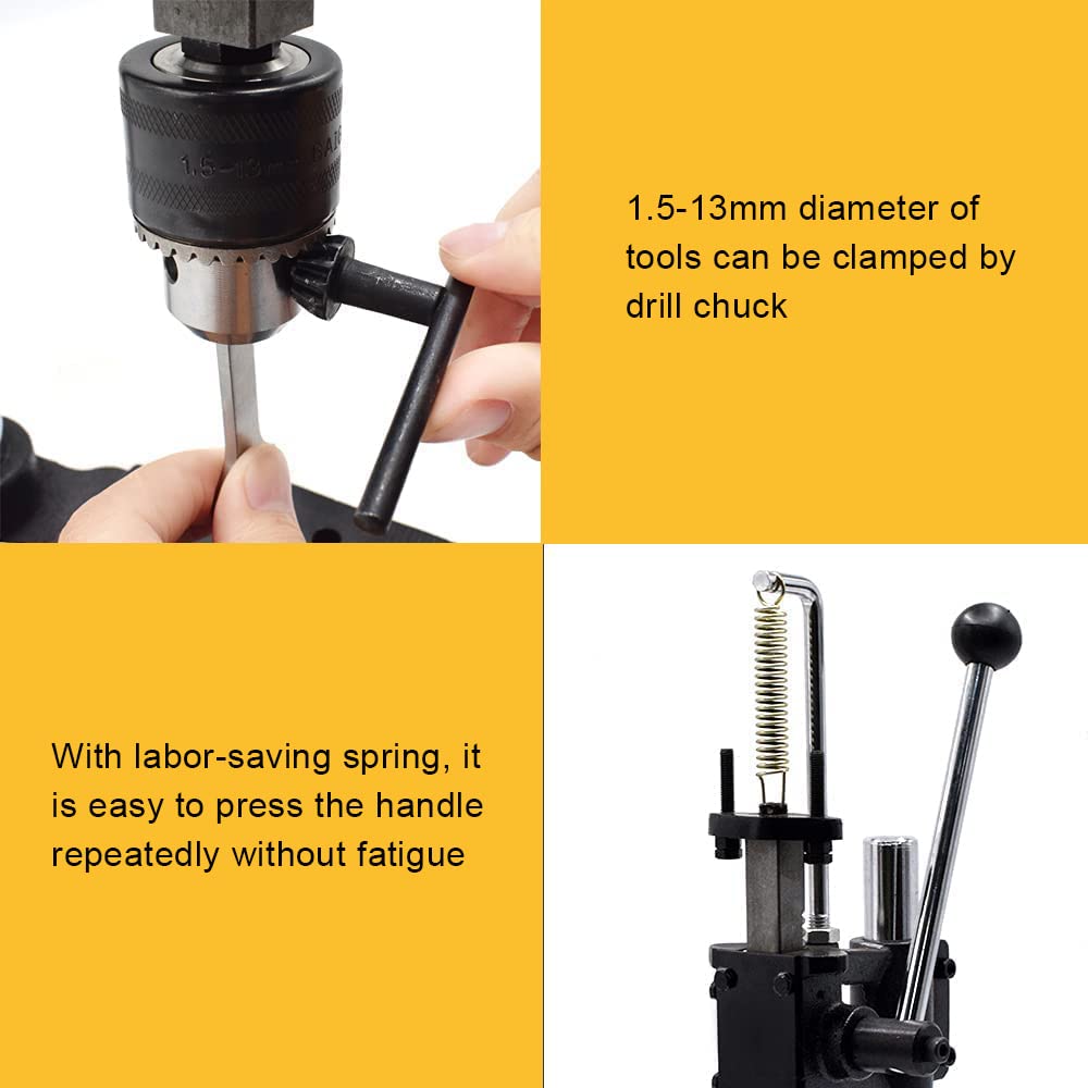 GUILOPOER leather hole puncher packaging care shot highlights user guide and maintenance.