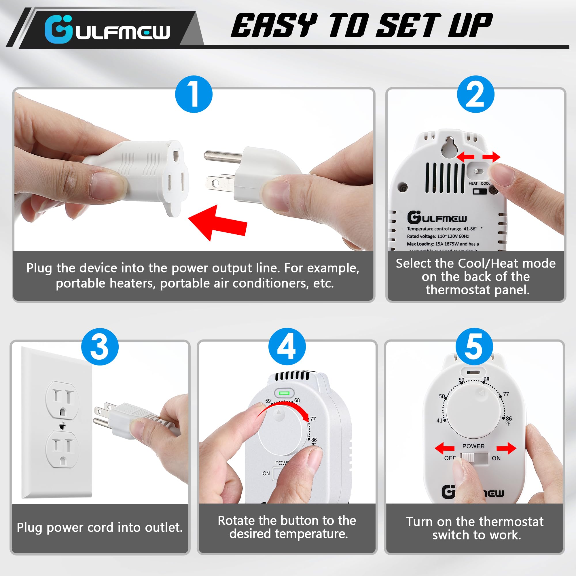Gulfmew greenhouse and space heater use with smart control