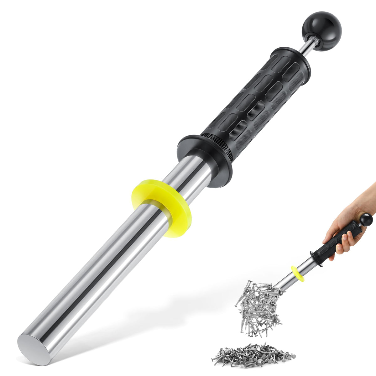Gulfmew magnetic pickup tool wand for fast nails and screws cleanup.