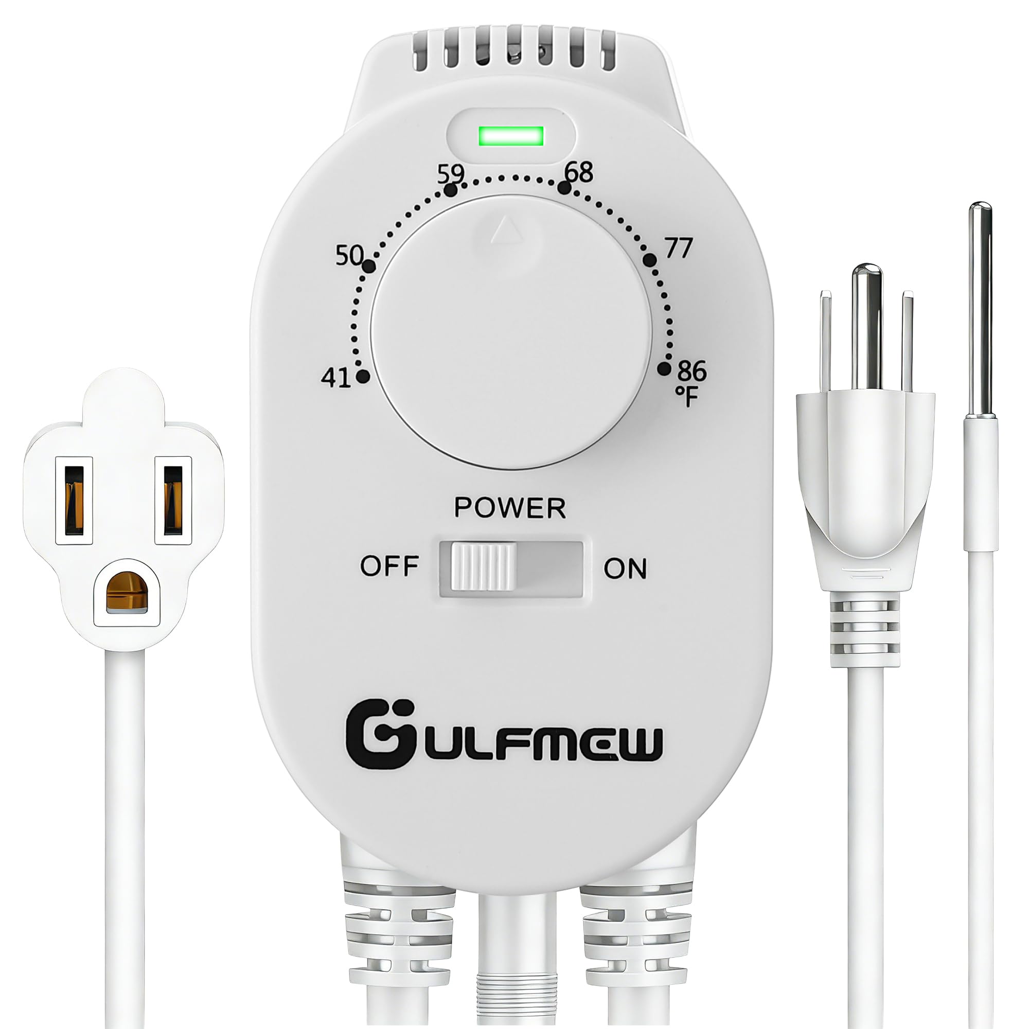 Gulfmew plug-in thermostat panel for precise temperature control in any room