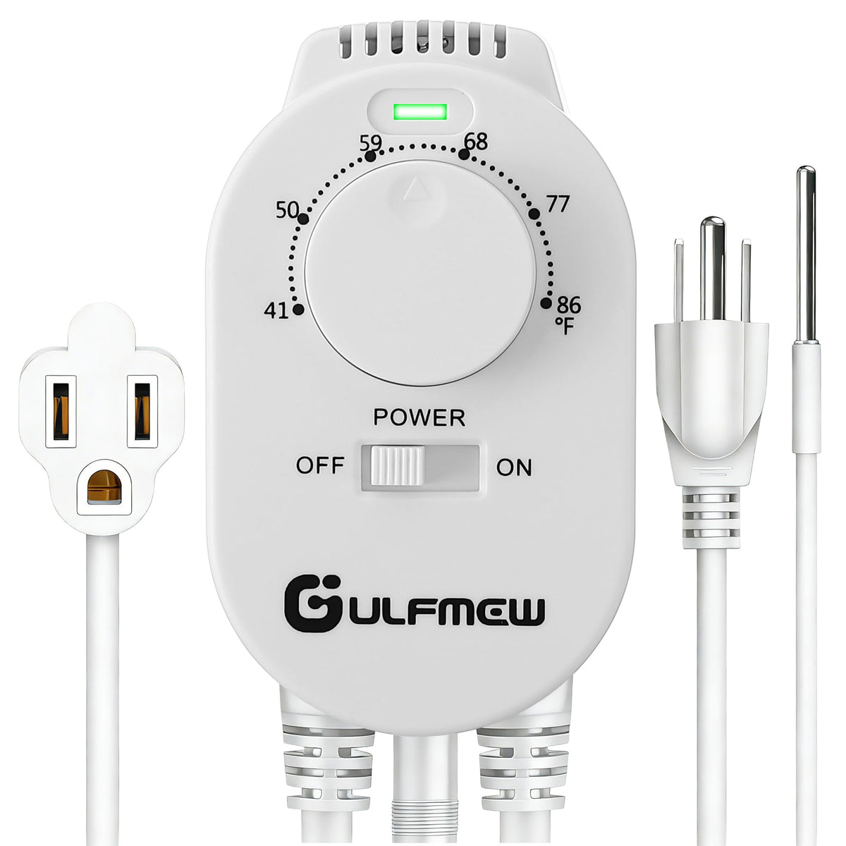 Gulfmew plug-in thermostat panel for precise temperature control in any room