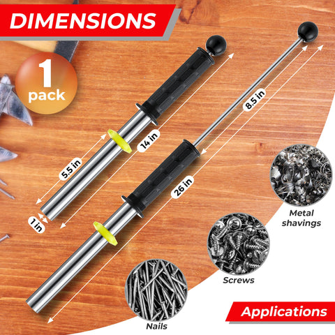 Gulfmew release-handle magnet wand showing easy release action.