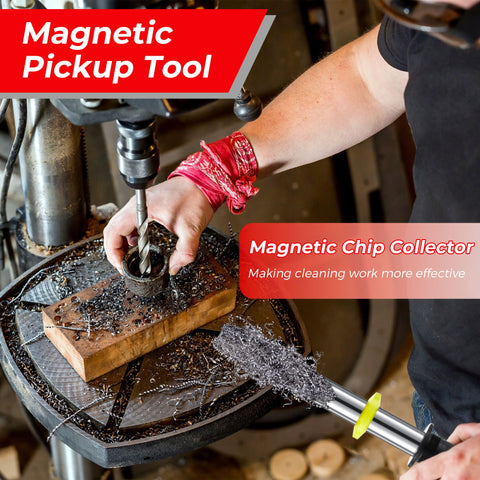 Gulfmew workshop and garage cleanup with magnetic chip collector.