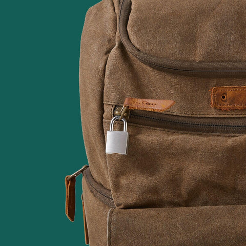 Guliffen luggage or backpack lock secured on a case, illustrating travel-friendly security.