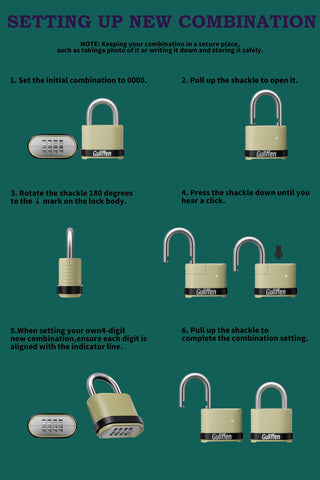 Guliffen weatherproof padlock suitable for outdoor storage and gates.