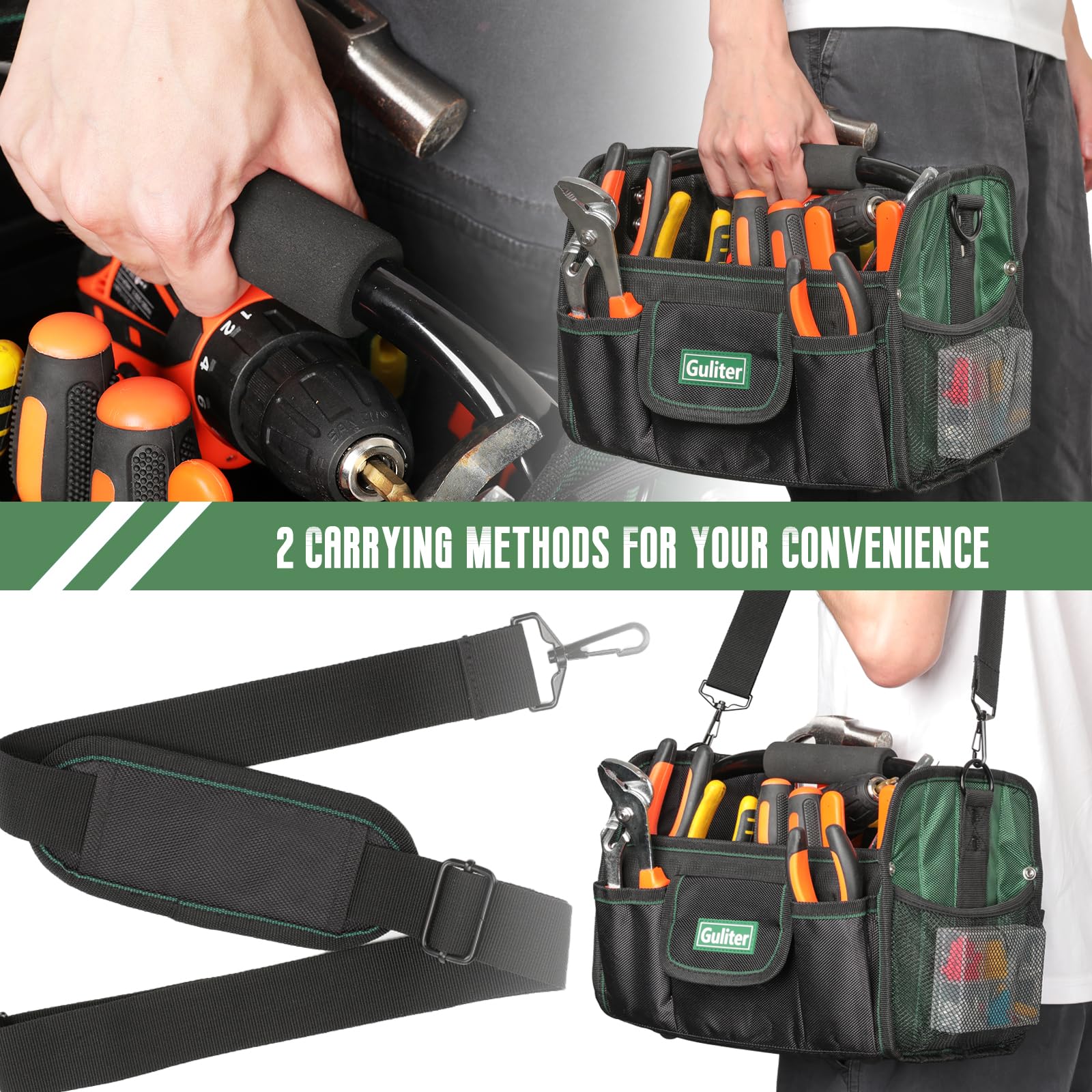 Guliter sturdy anti-slip corner pads protect contents from bumps during use.