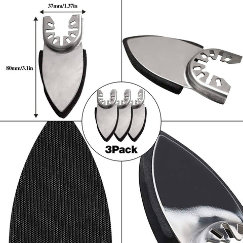 Gulrear triangle sanding pad demonstrates 80mm square shape for stable finishing