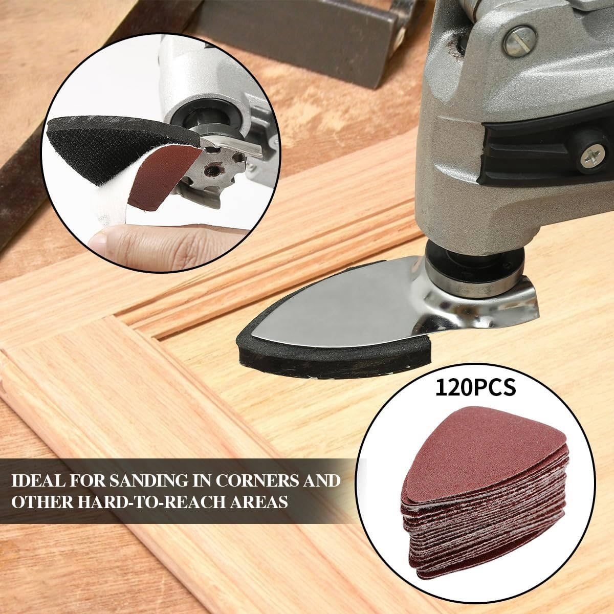 Gulrear wood sanding close-up for a smooth finish preparation
