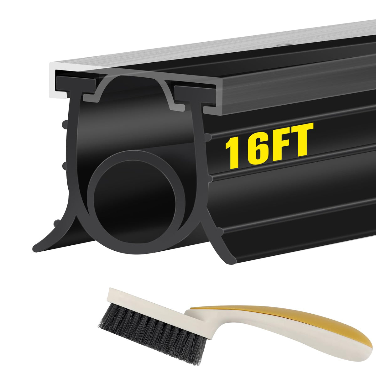 Gumlian garage door bottom rubber seal blocks drafts and water intrusion