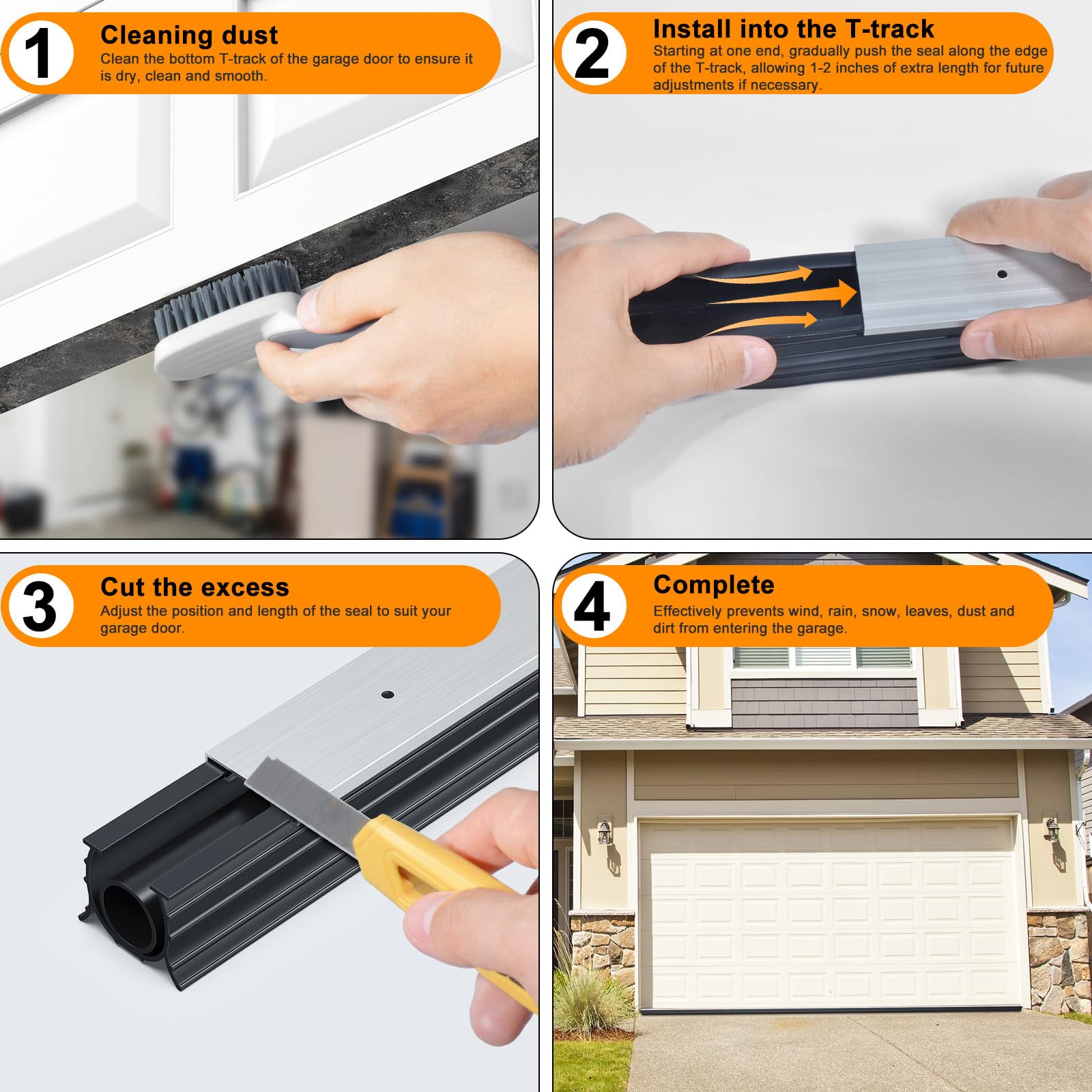Gumlian included cleaning brush aids quick on-track installation