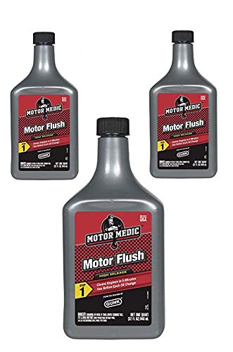 Gunk Motor Flush 32oz three-pack bottle for quick engine cleaning and maintenance
