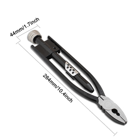 Gunpla plier jaws demonstrating precise twist capability for secure wiring.
