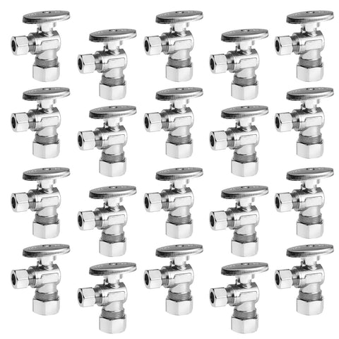 GUOFIS 20-pack angle-stop valve box packaging for easy budgeting.