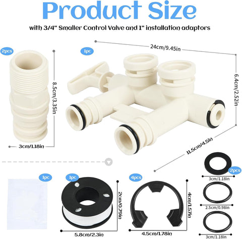 GUOJINJISM bypass valve kit components arranged for easy replacement.