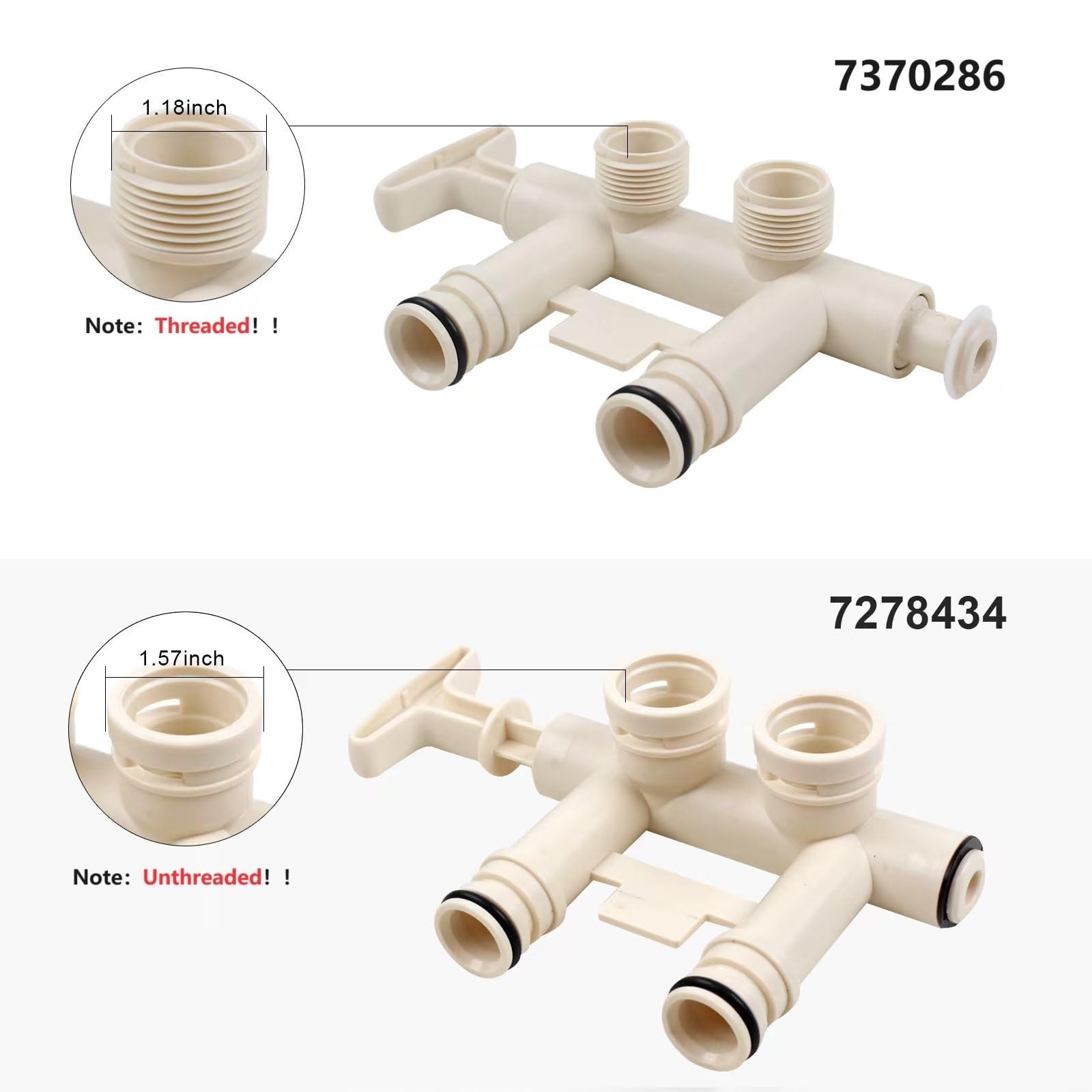GUOJINJISM 7370286 threaded connections facilitate easy installation and secure fit.