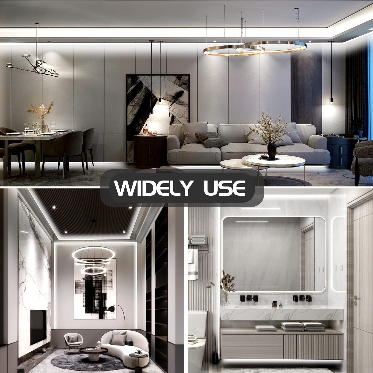 Guotong creative decor lighting transforms stairs, mirrors, or closets with a soft ambient glow.