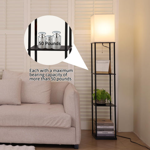 Gupuzm black finish floor lamp positioned in a corner as a sleek accent.