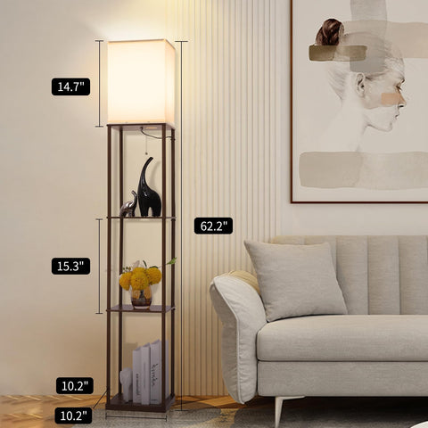 Gupuzm floor lamp in living room demonstrates cozy corner lighting.