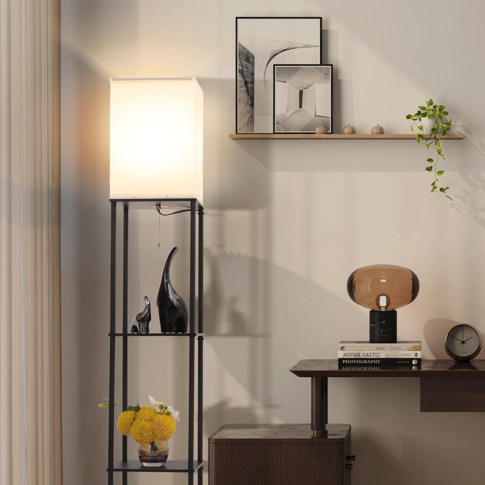 Gupuzm smart-app controlled RGB lamp enhances room lighting versatility.