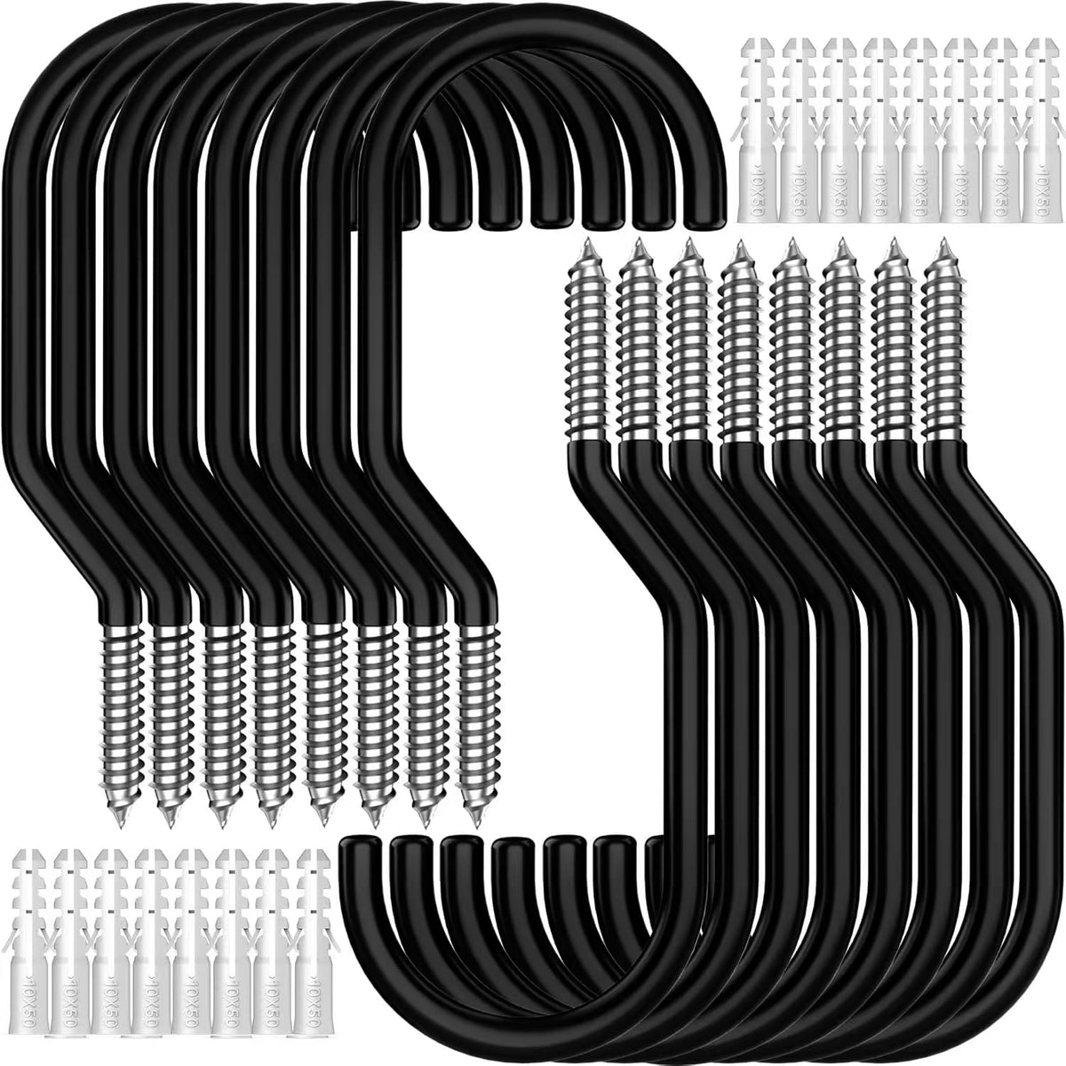 GURADESIGN 16-pack bike hooks for 6-inch mounts, up to 100 lbs, keeps bikes off the floor.