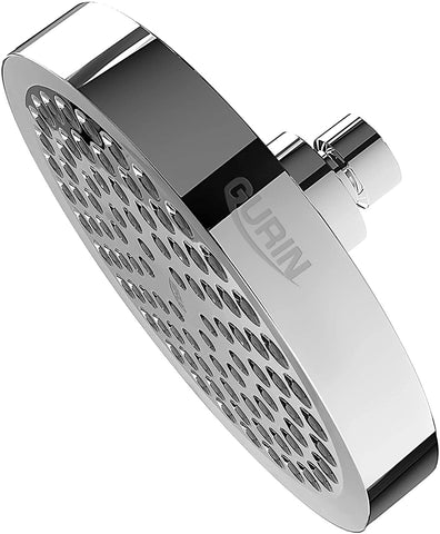 GURIN chrome finish shower head adds a modern, durable shine.