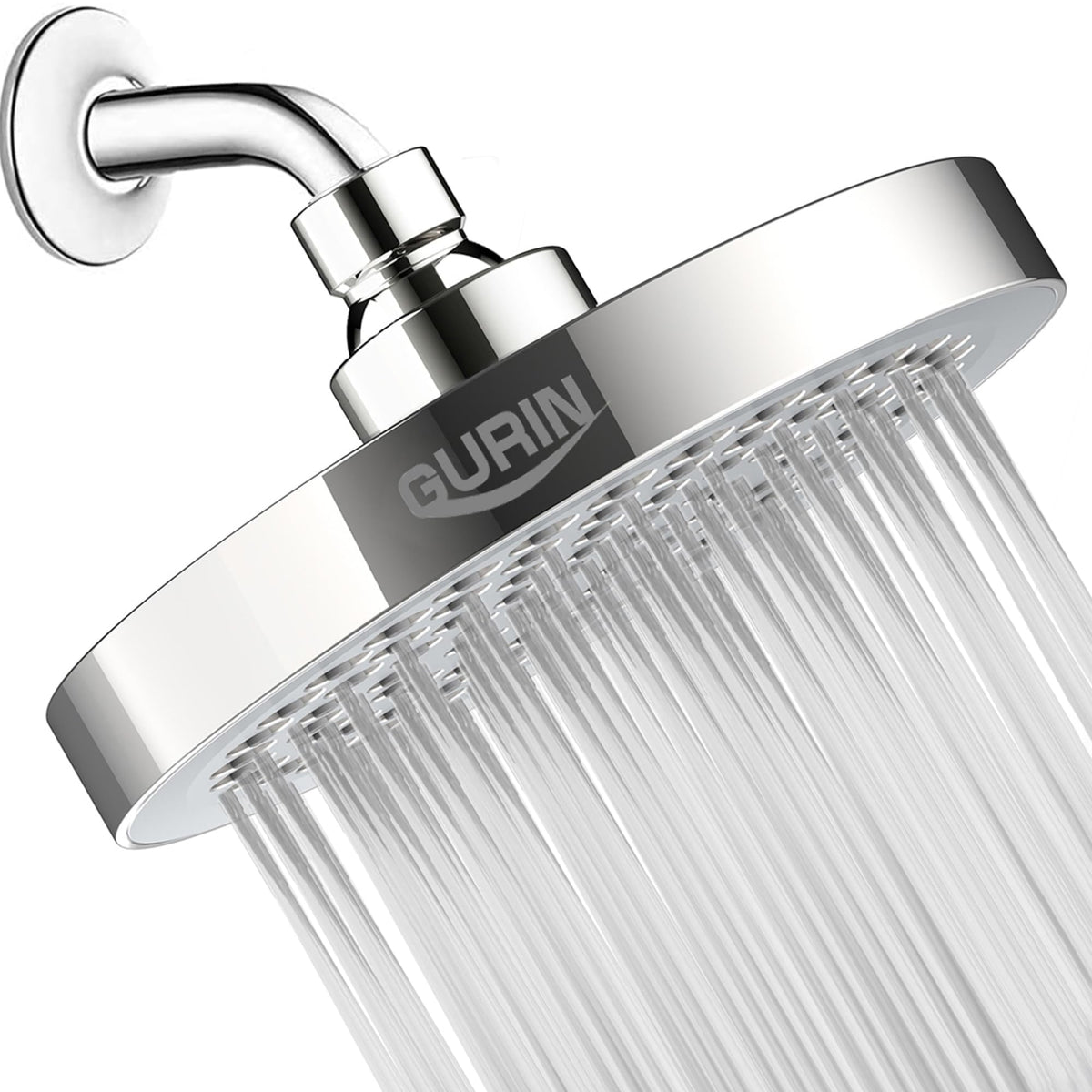 GURIN shower head high pressure rain front view showing luxury design and wide spray area