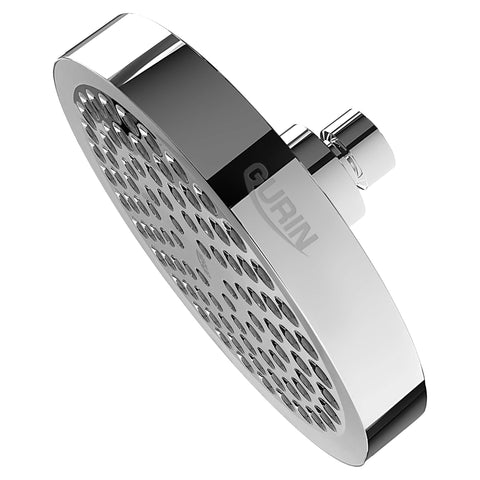GURIN shower head high pressure rain nozzle closeup highlights anti-clog silicone jets