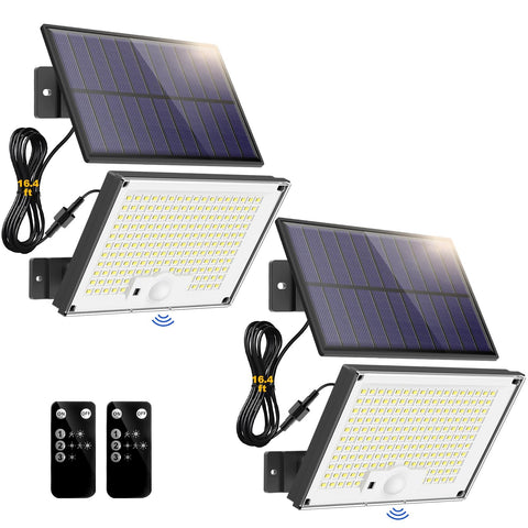 Gusicil 172LED split-design dusk-to-dawn solar light for versatile outdoor setup.