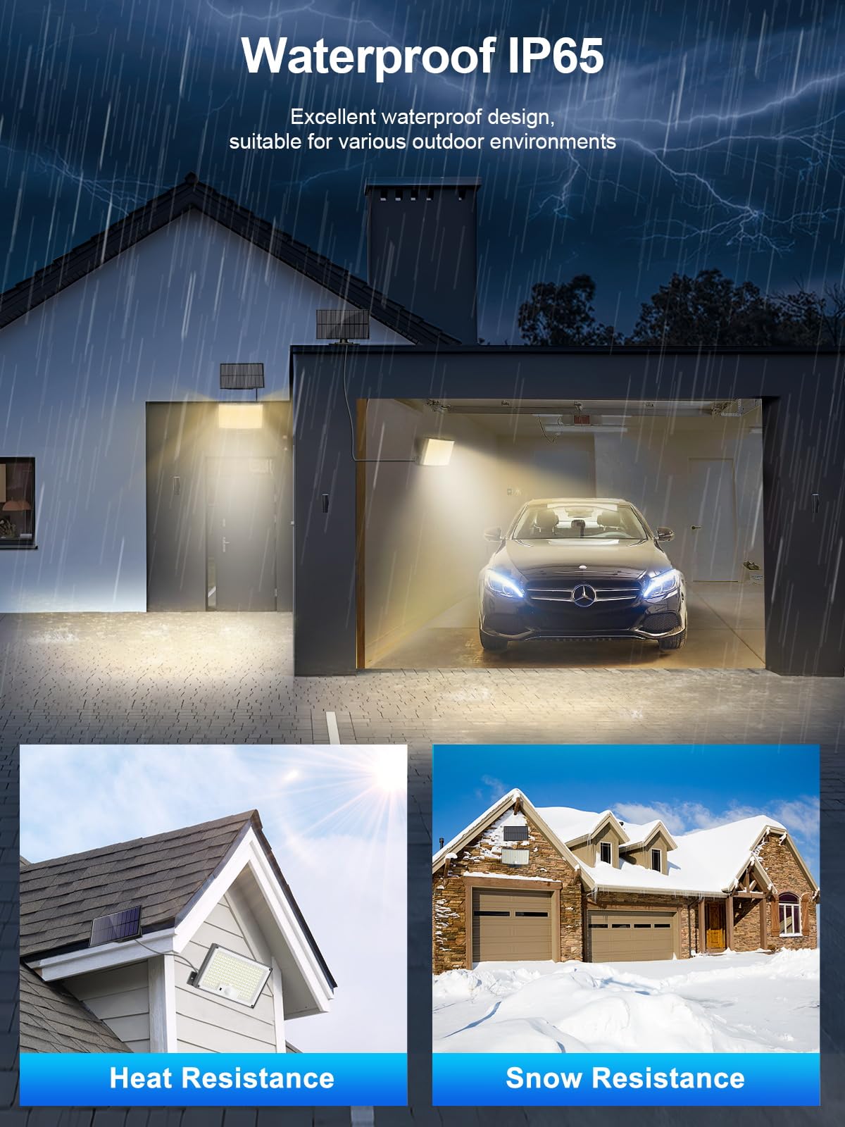 Gusicil IP65 waterproof ABS housing endure rain for year-round outdoor use