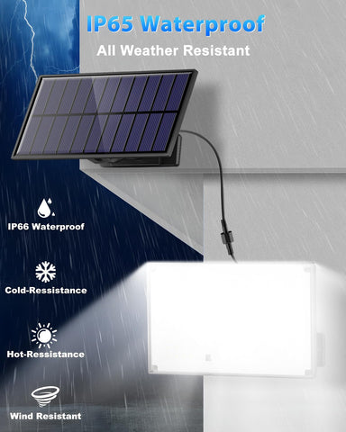 Gusicil IP65 waterproof construction protects against rain for year-round use.