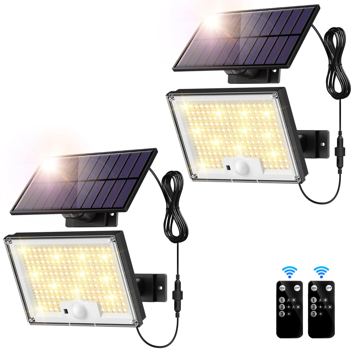 Gusicil split-design 172-LED dusk-to-dawn light for flexible outdoor lighting