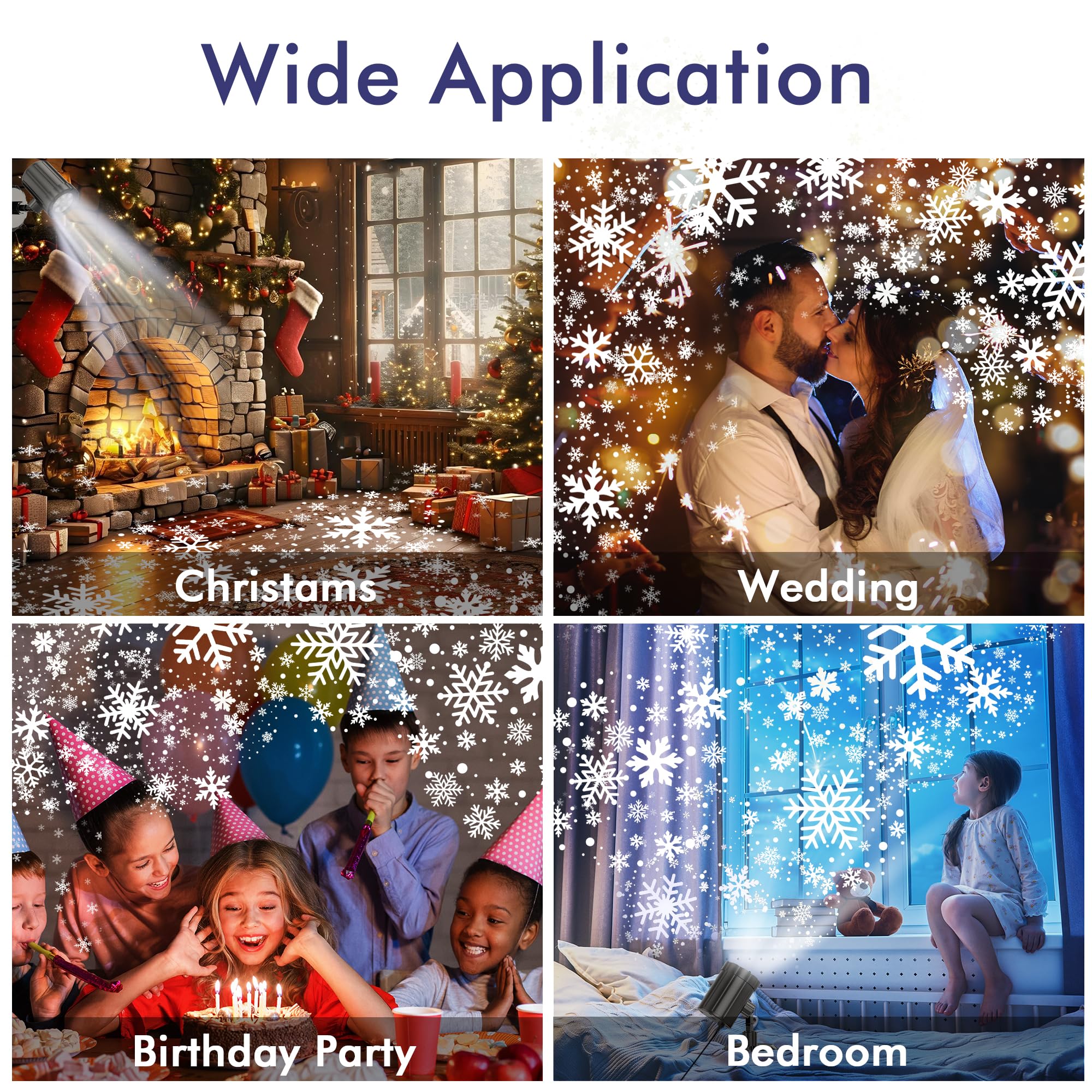 GUSODOR LED brightness with 6 beads for crisp snowflakes